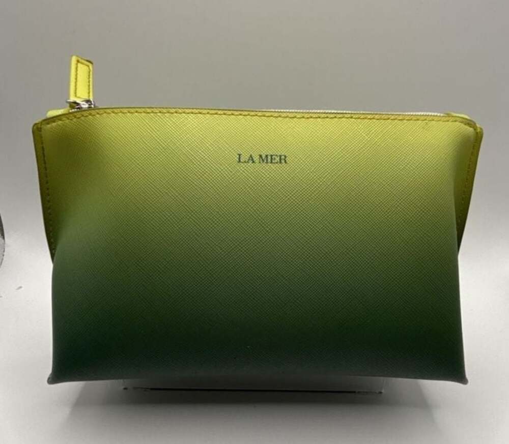 La Mer Ombre Green Cosmetic Makeup Bag Pouch